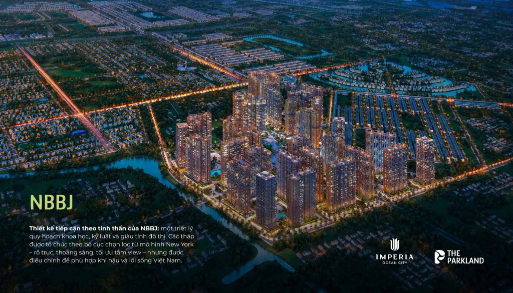 The Parkland – Imperia Ocean City: Kiến trúc mô phỏng tinh thần New York bởi NBBJ, nơi những toà tháp rực sáng giữa đại đô thị, tối ưu tầm nhìn và chuẩn hoá phong cách sống hiện đại cho Việt Nam