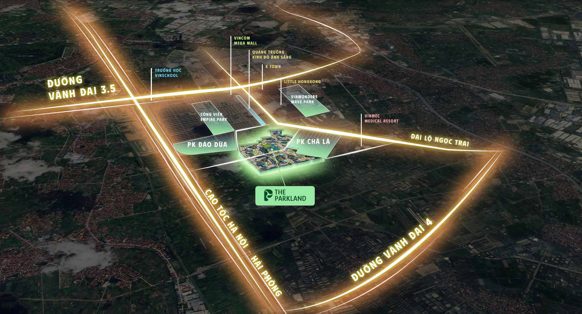 The Parkland hưởng lợi trực tiếp từ vành đai 3.5 và vành đai 4